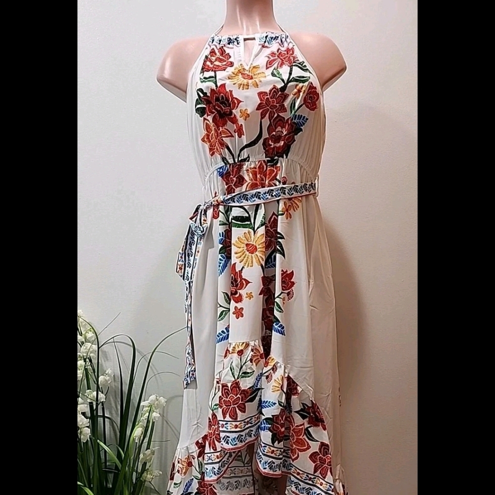 Cupshe Floral Halter Maxi Dress - Multicolor
